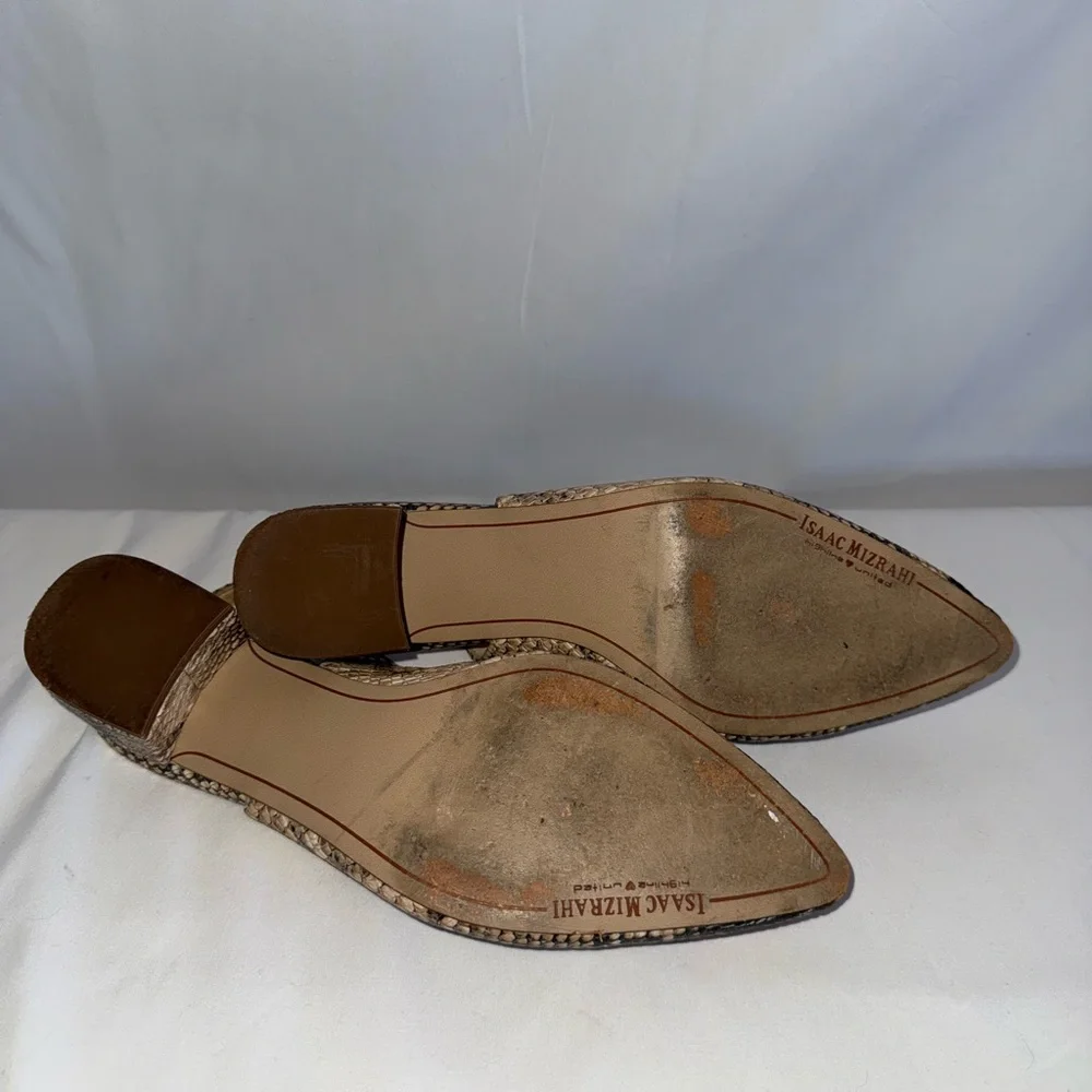 Isaac Mizrahi Elegant Snakeskin Slingback Heels Size 8.5 - Picture 12 of 12